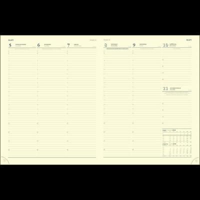 Еженедельник датированный на 2023 год А4 Malaga коричневый с золотой обрез